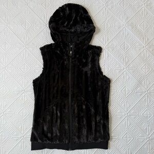 The North Face Furlander Faux Fur Hooded Vest Size S